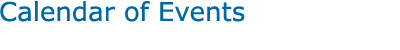 Calendar of Events