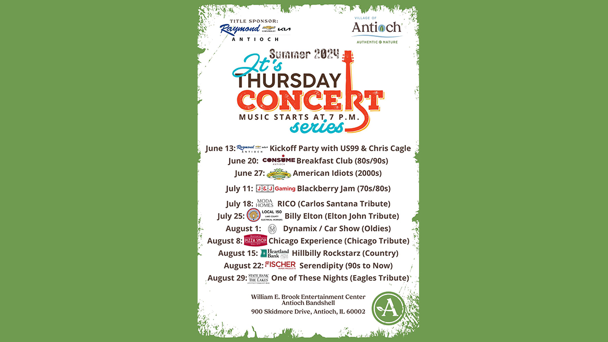 It's Thursday Concert Series at William E. Brook Entertainment Center Antioch Bandshell