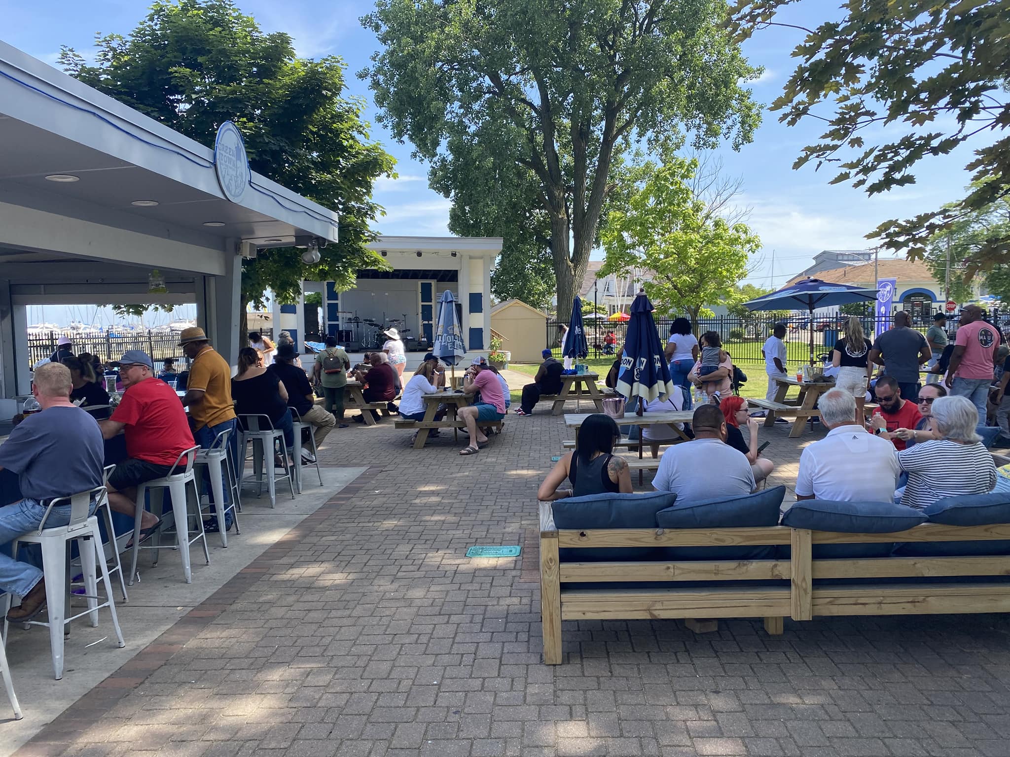 Green Town on the Rocks