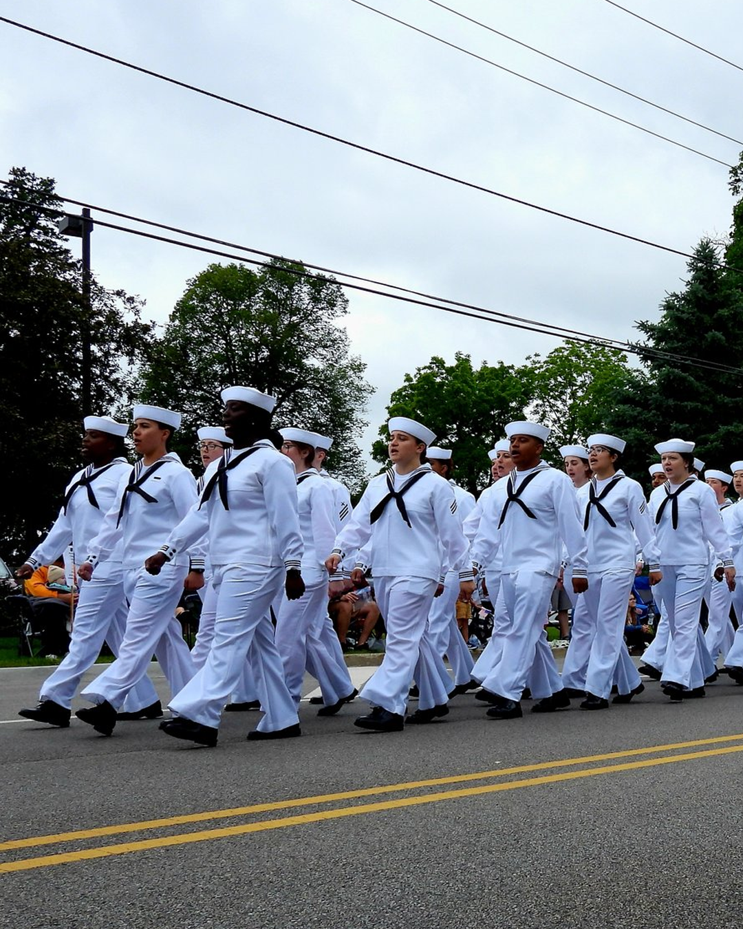 Sailors marching in the Memorial Day parade in Wauconda