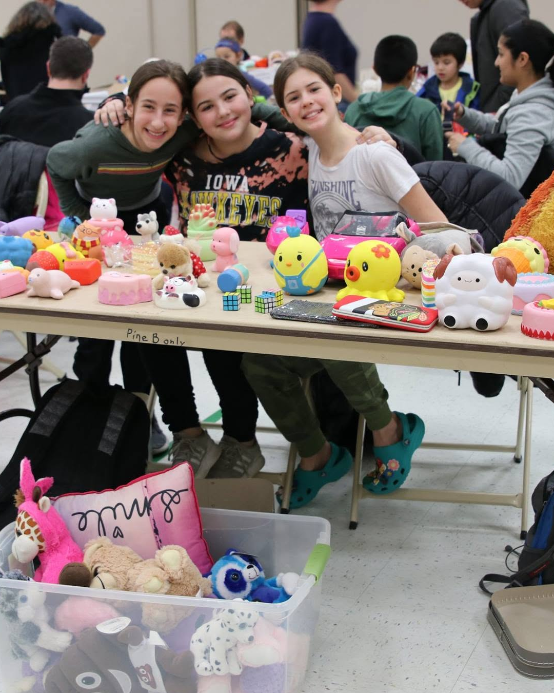Kids at flea market