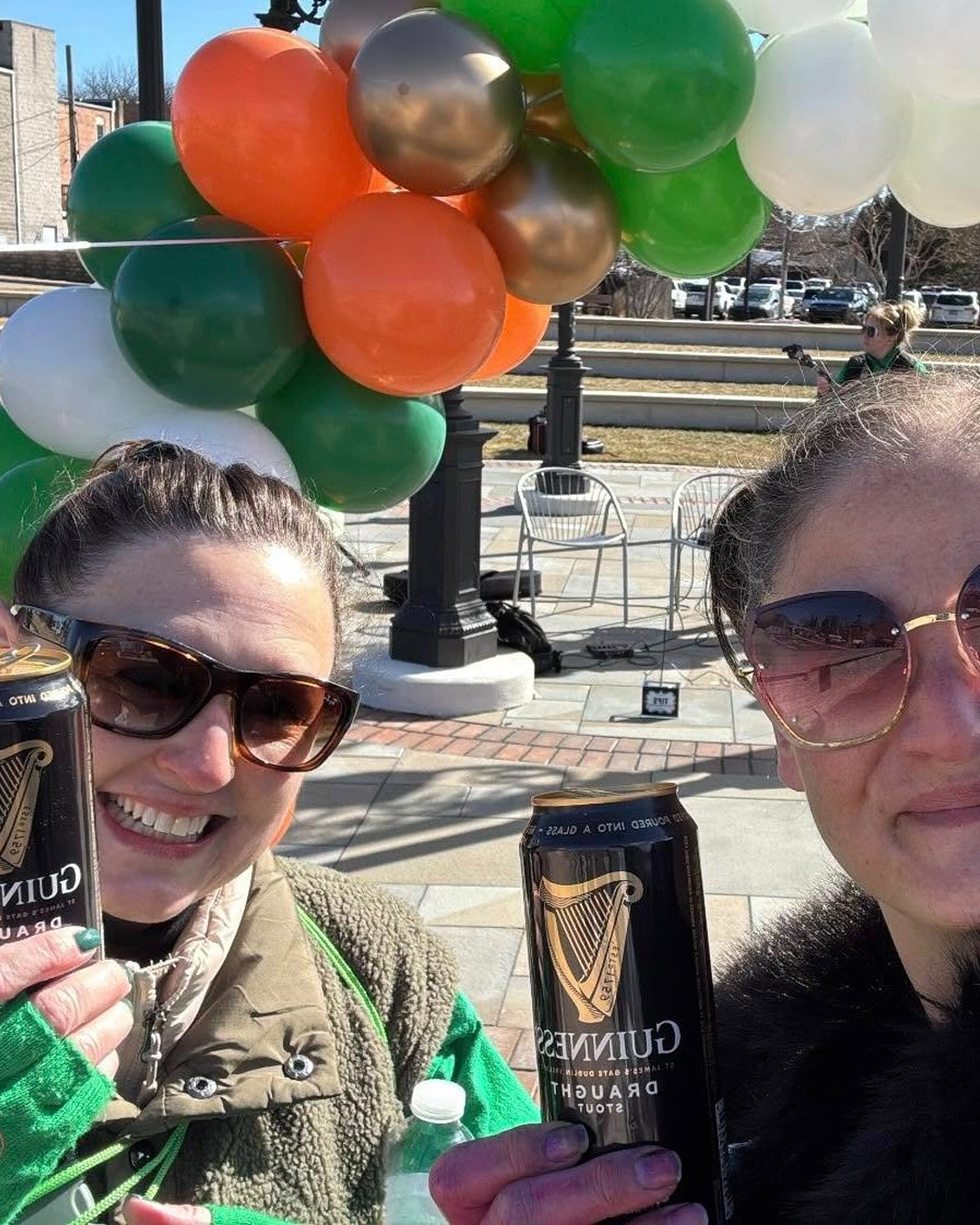 Women enjoying a Guiness after the Shamrock Shuffle