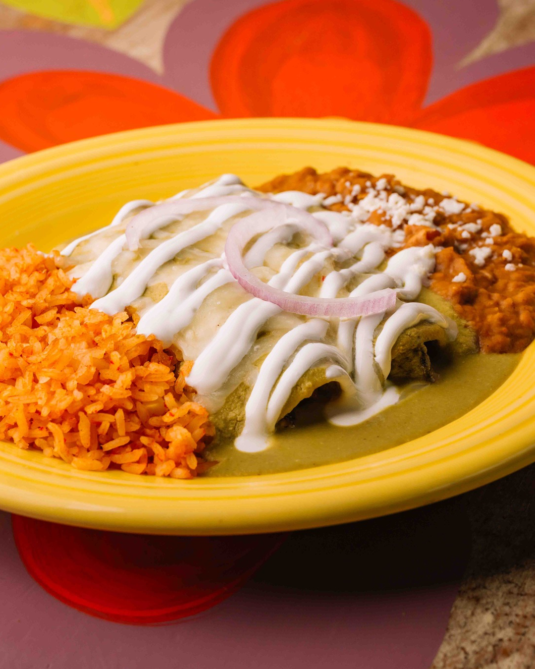 Enchiladas at Fat Rosies in Lincolnshire