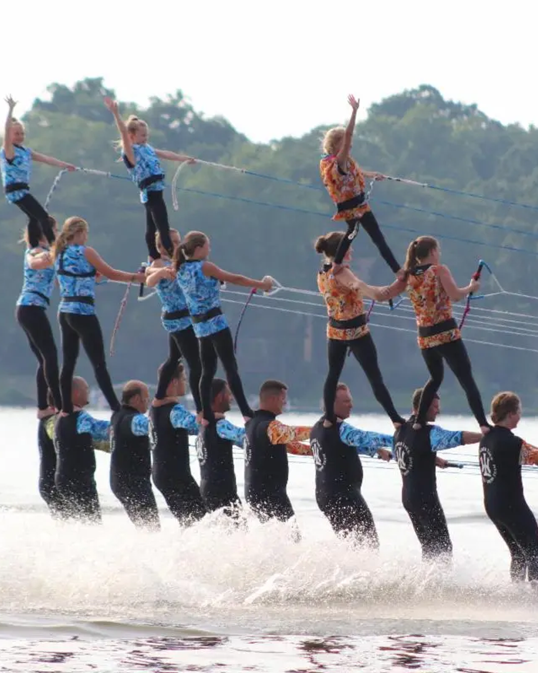 Waterskiers at Diamond Lake in Mundelein