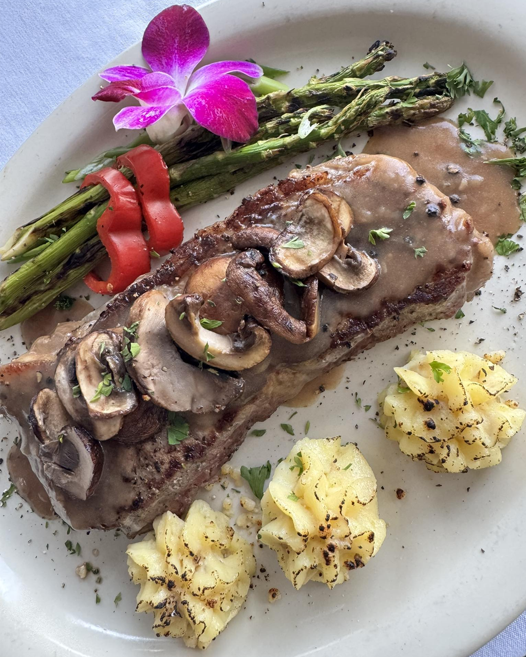 Steak at Nolan's in Zion