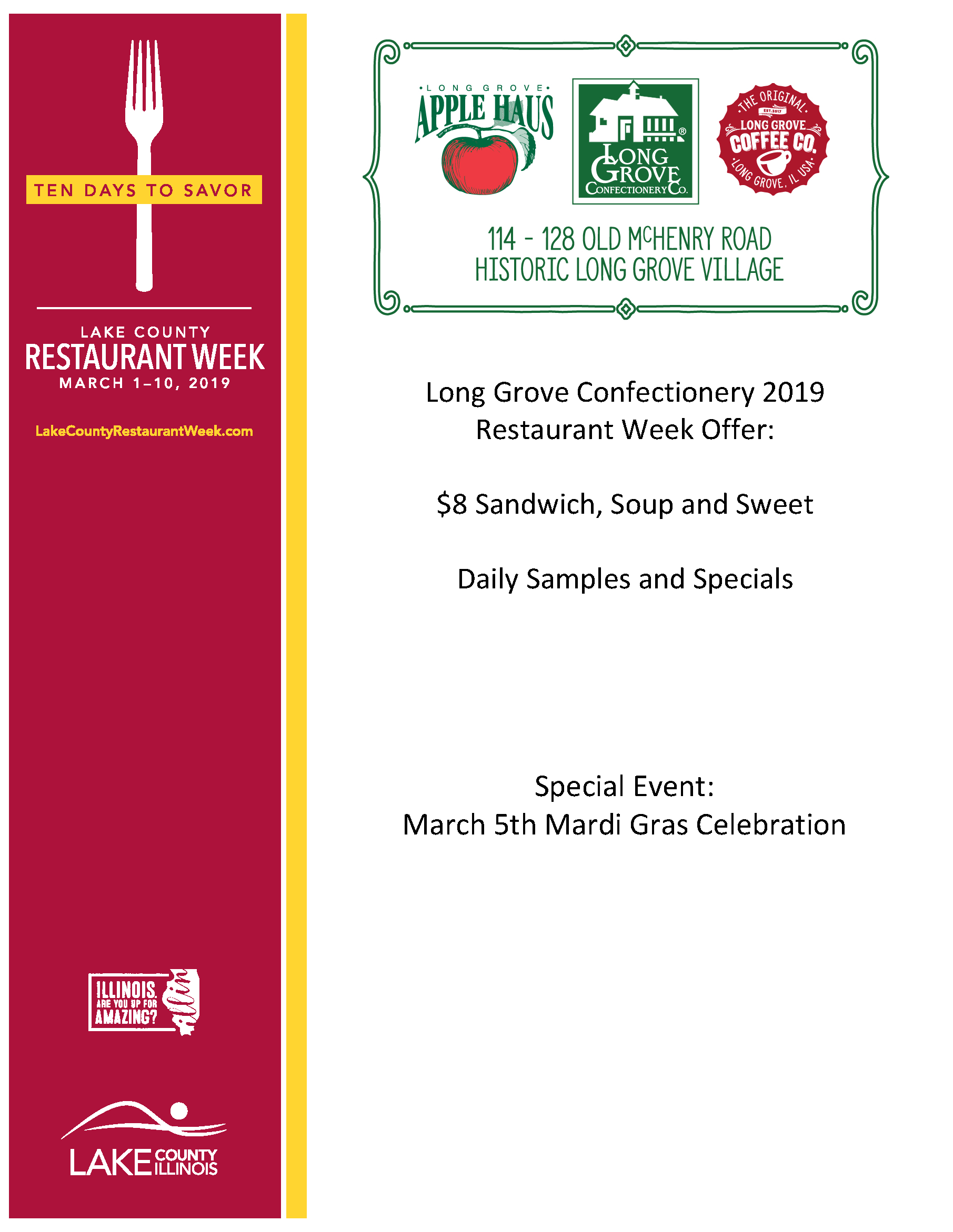 Long Grove Confectionery Offer