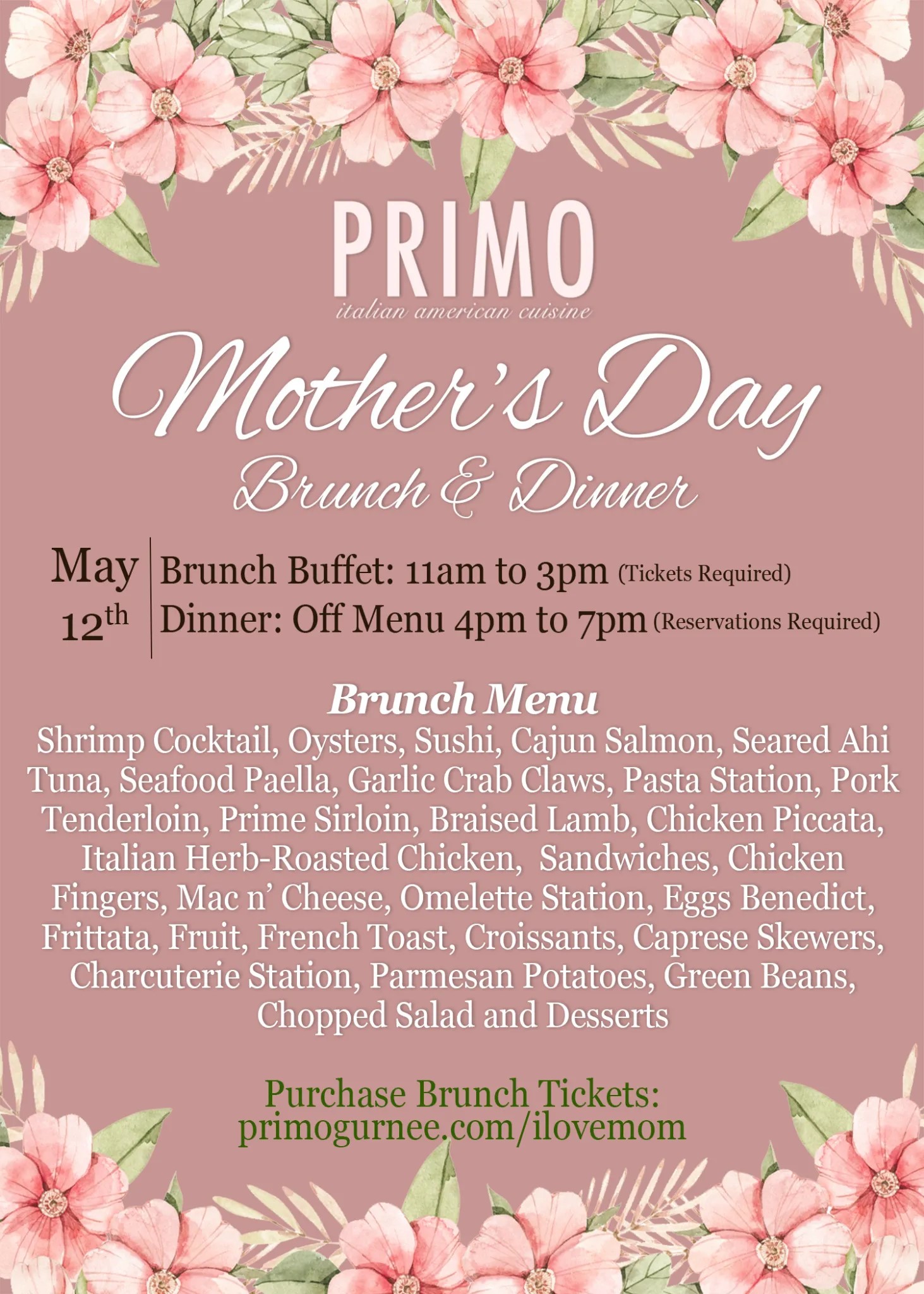 Mother's Day at Primo