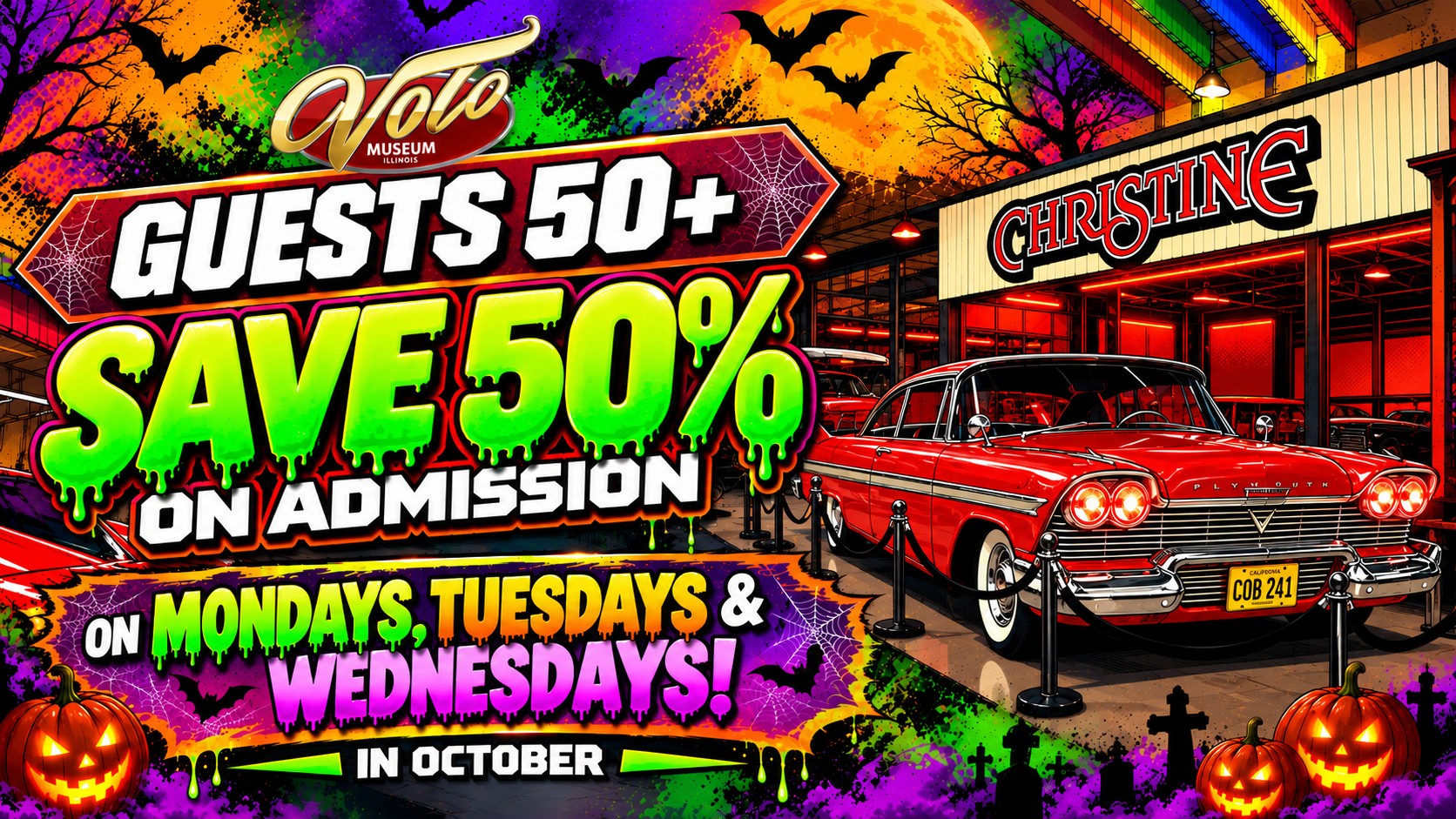 Guests 50+ Save 50% at Volo Museum This October