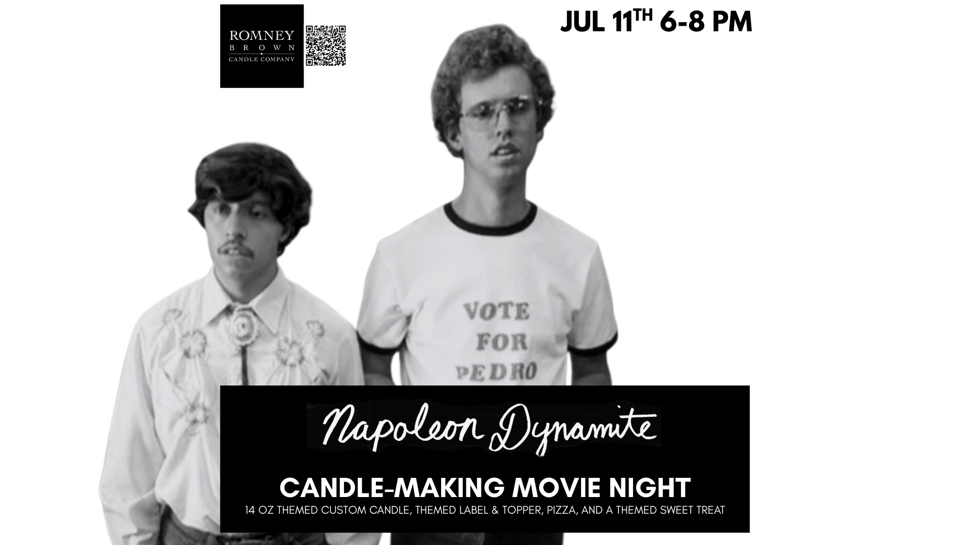 Napoleon Dynamite Candle Making Movie Night at Romney Brown