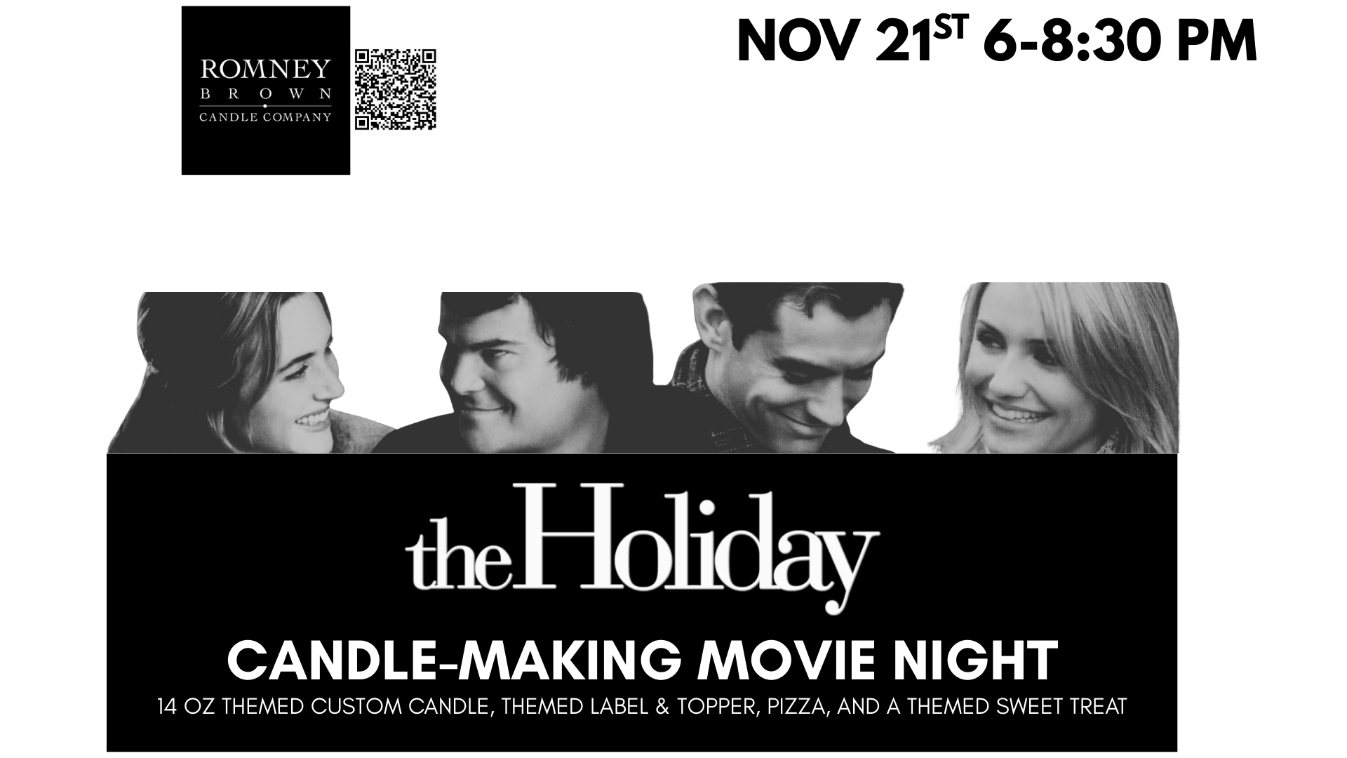 The Holiday: Candle Making Movie Night at Romney Brown Candle Company
