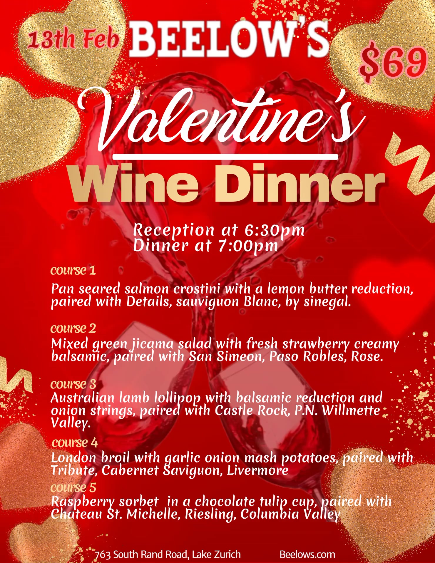 Beelow's Valentine Wine Dinner