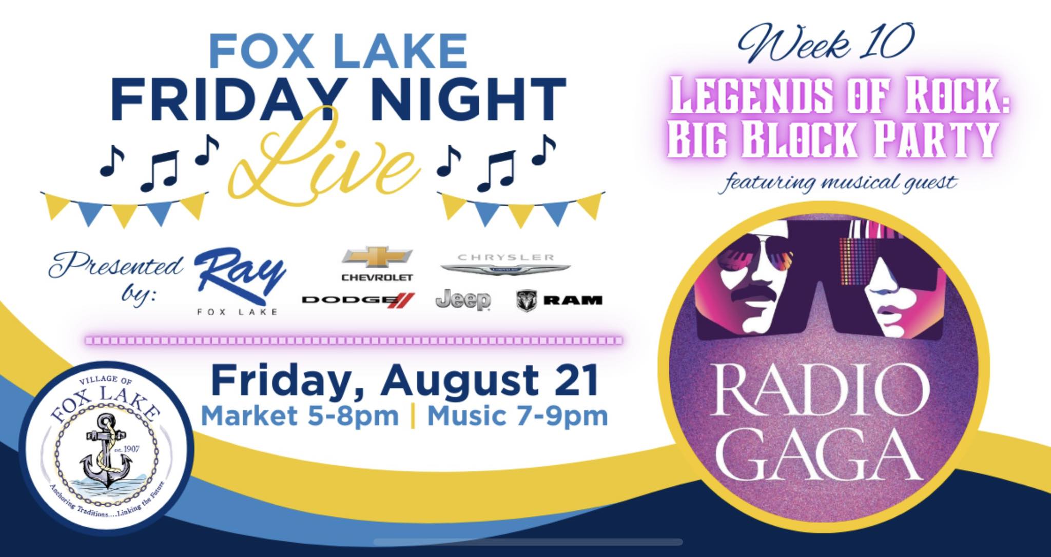 Fox Lake Friday Night Live Week 10 - Legends of Rock: Big Block Party
