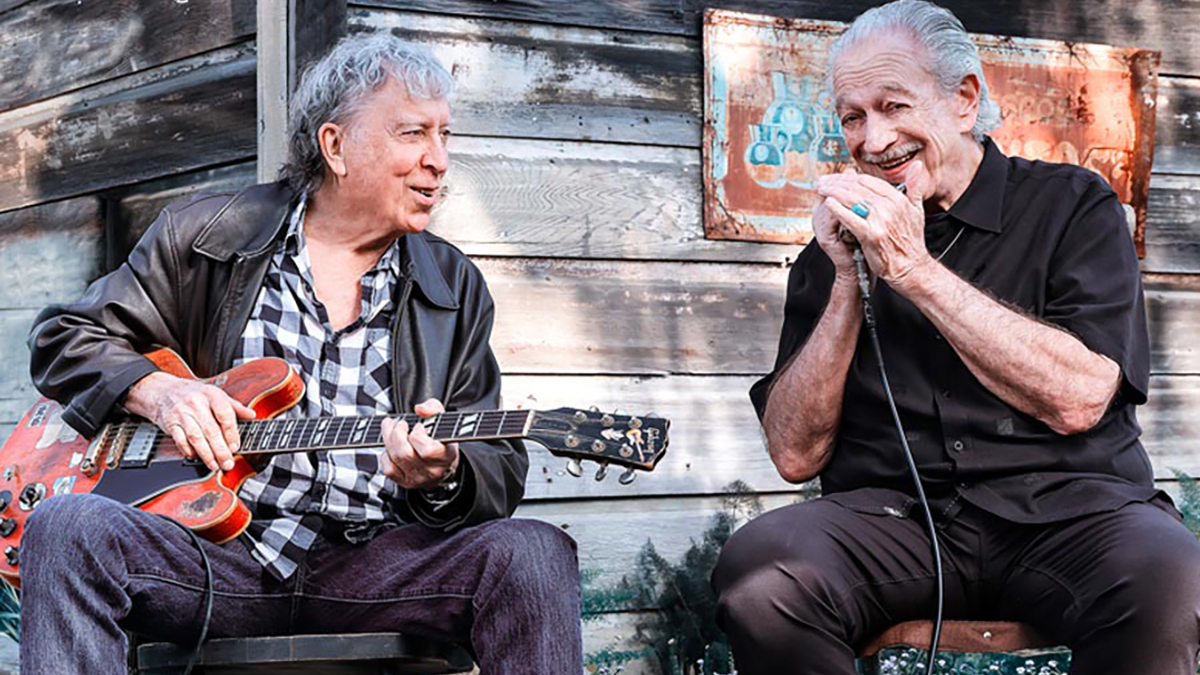 Elvin Bishop and Charlie Musselwhite on the Carousel Stage