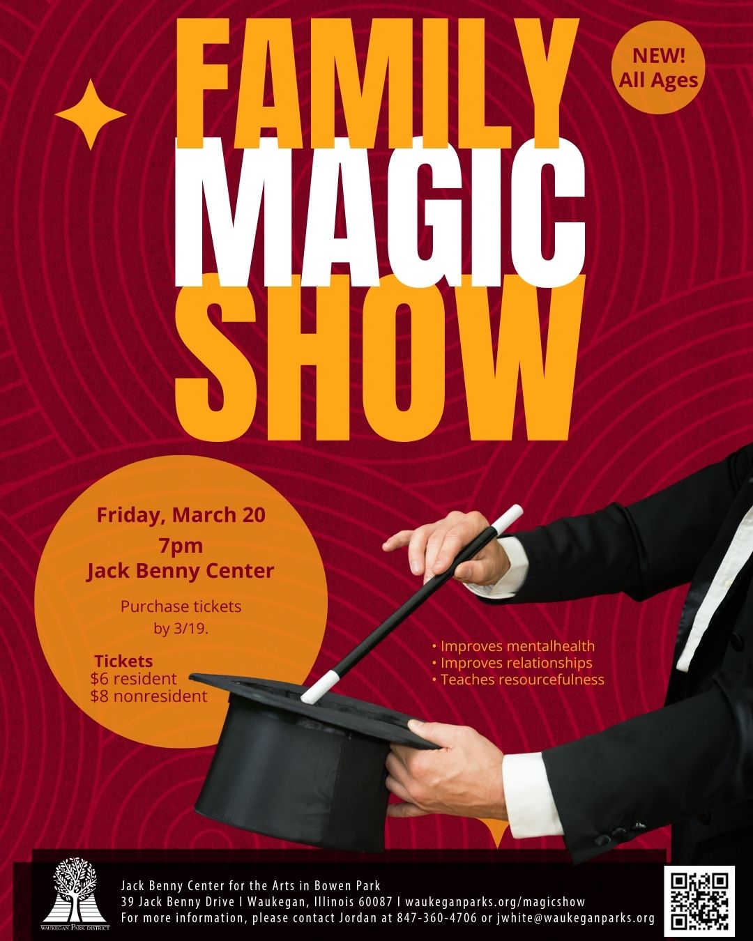 Family Magic Show at Jack Benny Center for the Arts in Waukegan