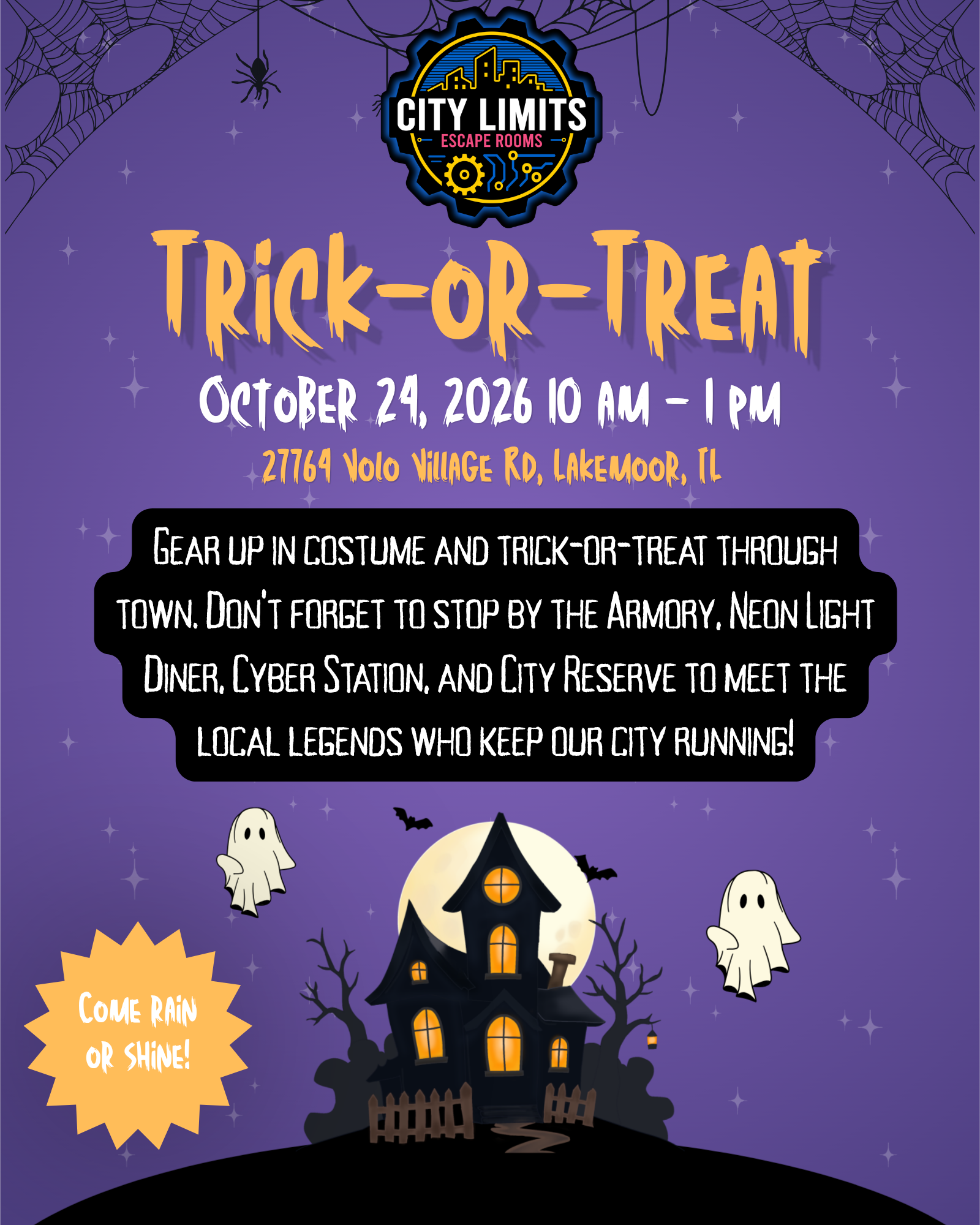 Trick or Treat at City Limits Escape Room