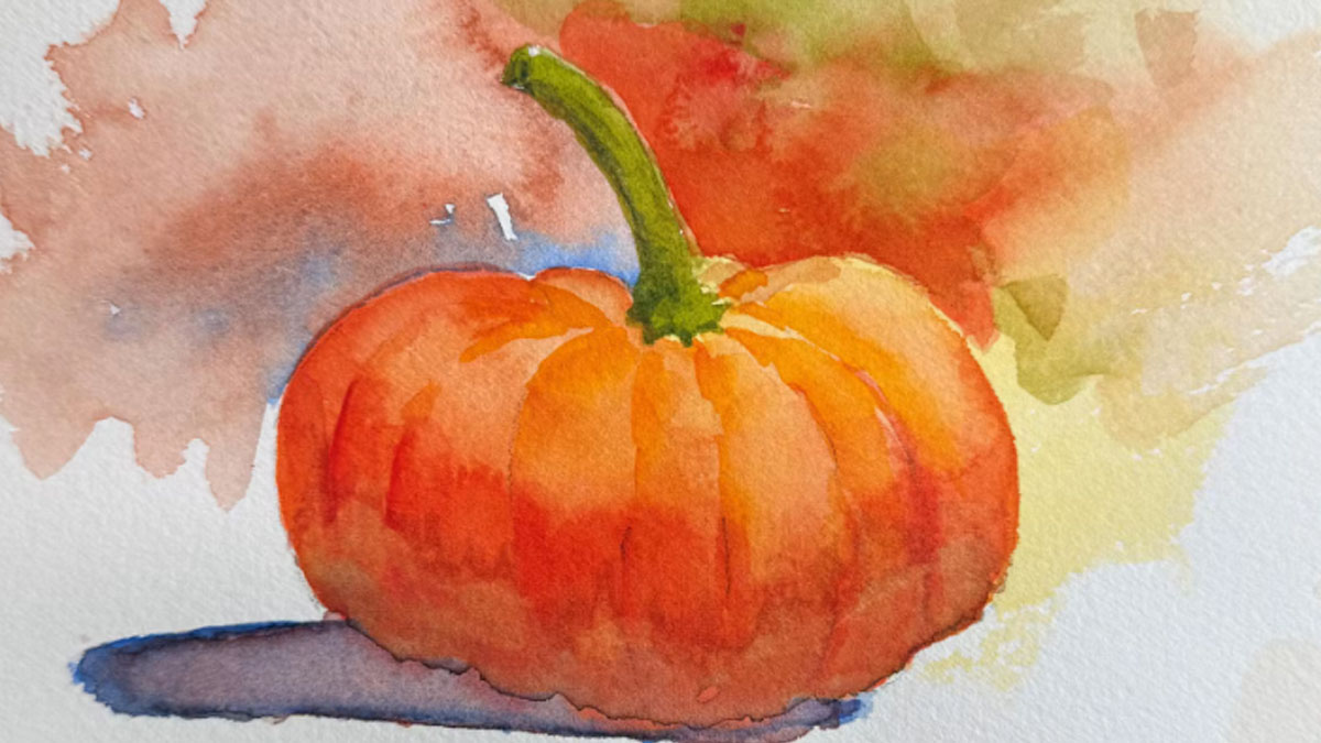 Autumn Pumpkins in Watercolor with Evelyn Phelps at Elawa Farm
