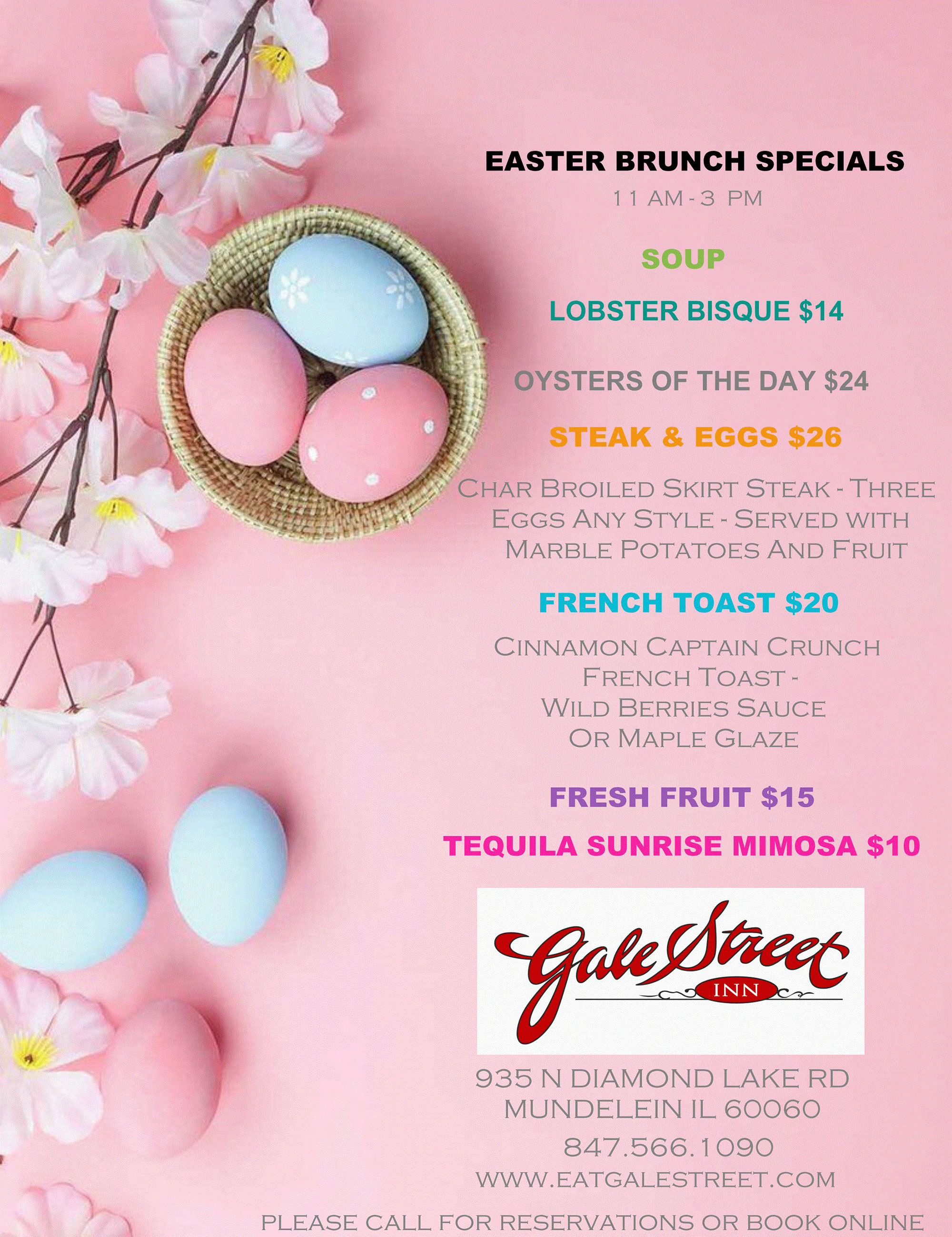 Easter Brunch at Gale Street Inn