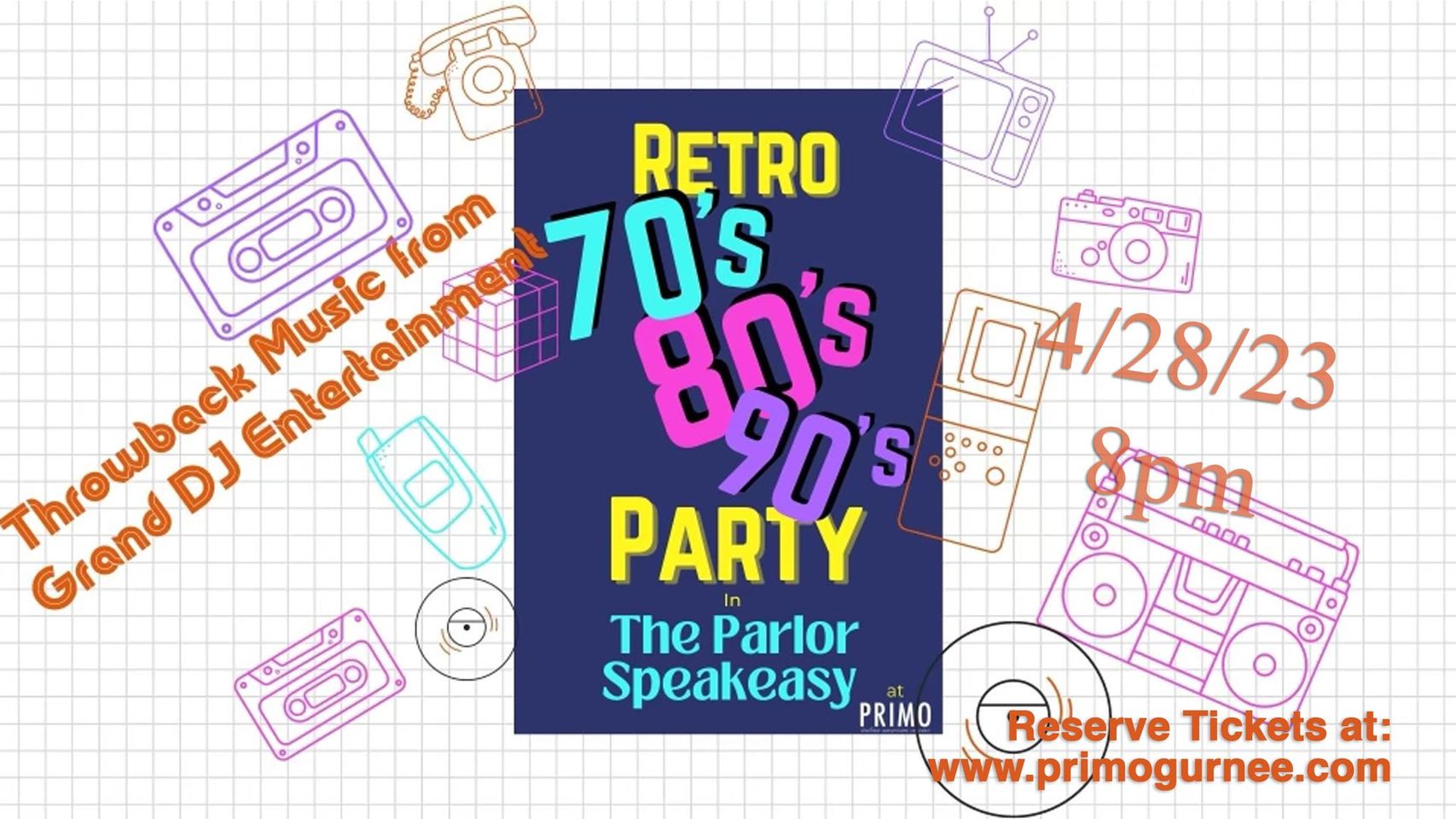 Retro Dance Party in The Parlor at Primo