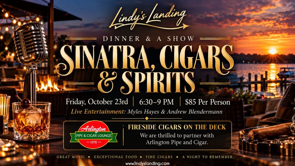Step Back in Time: Sinatra, Cigars and Spirits Dinner and a Show at Lindy's Landing