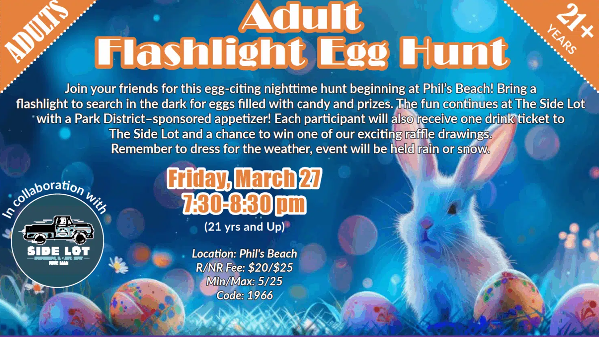 Adult Flashlight Egg Hunt at Wauconda Park District