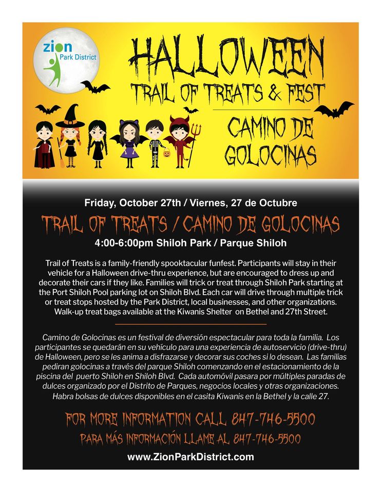 Halloween Trail of Treats at Zion Park District