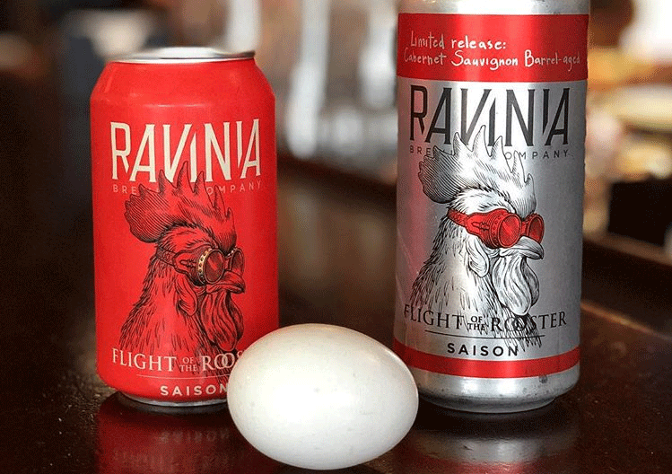 Flight of the Rooster Saison from Ravinia Brewing Co.